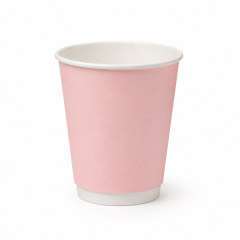 VASO COMPOSTABLE DOBLE CAPA ROSADO 10 OZ (25X20)