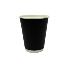 VASO PLA DOBLE CAPA NEGRO 12 OZ (25X20)