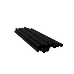 BOMBILLA COMPOSTABLE GRUESA NEGRA (25X100)