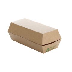 CLAMSHELL HOT DOG KRAFT 17 CM NATURAL PACK (1X250)