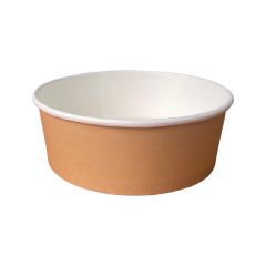 BOWL KRAFT FONDO BLANCO COMPOSTABLE 500 CC (6X50)