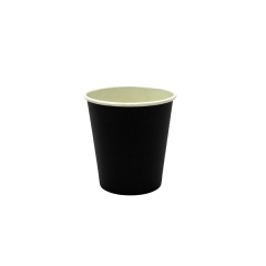 VASO POLIPAPEL UNA CAPA NEGRO 6 OZ (50X20)