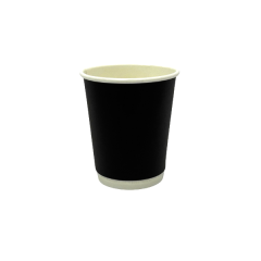VASO POLIPAPEL DOBLE CAPA NEGRO 8 OZ (25X20)