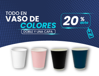 Todo en vaso de Colores doble y una capa 20% dcto.