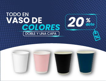 Todo en vaso de Colores doble y una capa 20% dcto.