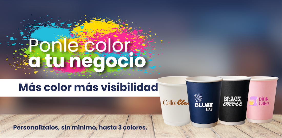 Vasos de colores personalizados